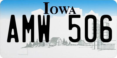 IA license plate AMW506