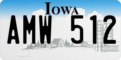 IA license plate AMW512
