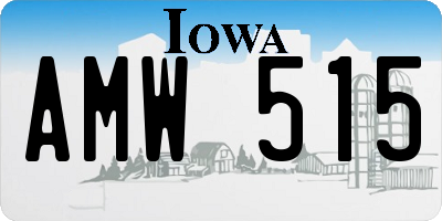 IA license plate AMW515