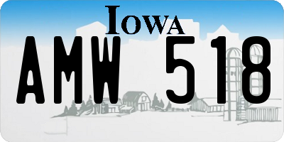 IA license plate AMW518
