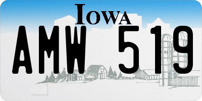 IA license plate AMW519