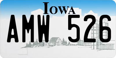 IA license plate AMW526