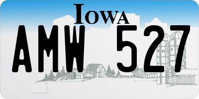 IA license plate AMW527