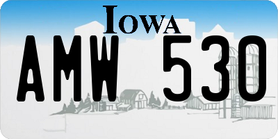 IA license plate AMW530