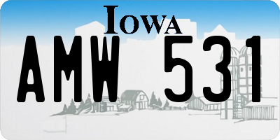 IA license plate AMW531