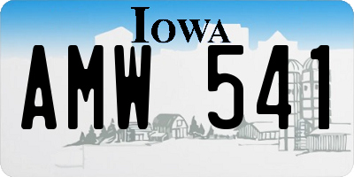 IA license plate AMW541