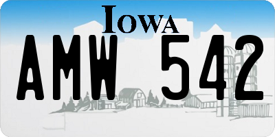 IA license plate AMW542