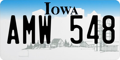 IA license plate AMW548