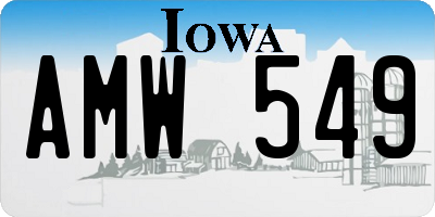 IA license plate AMW549