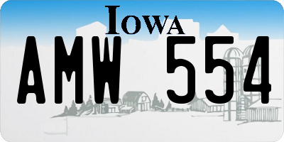 IA license plate AMW554