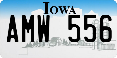 IA license plate AMW556
