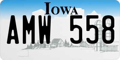 IA license plate AMW558