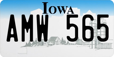 IA license plate AMW565
