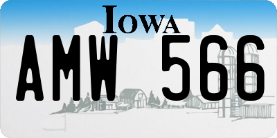 IA license plate AMW566
