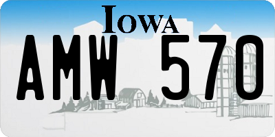 IA license plate AMW570