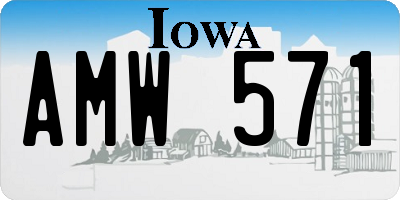 IA license plate AMW571