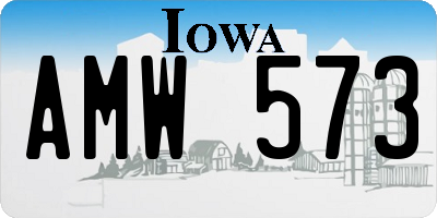IA license plate AMW573