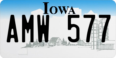 IA license plate AMW577