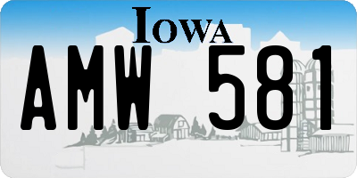 IA license plate AMW581