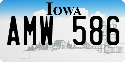 IA license plate AMW586