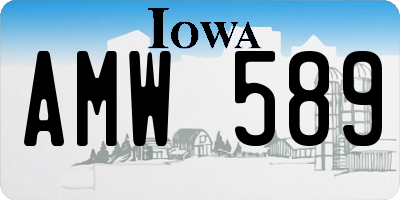 IA license plate AMW589