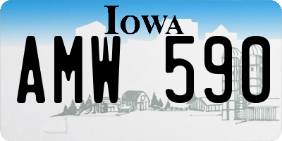 IA license plate AMW590