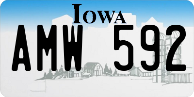 IA license plate AMW592