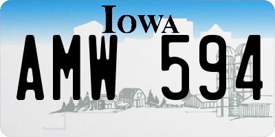 IA license plate AMW594