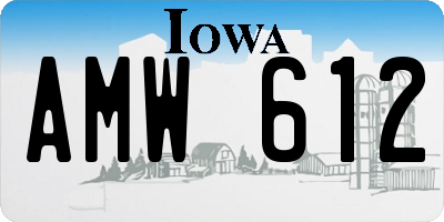 IA license plate AMW612