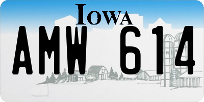IA license plate AMW614