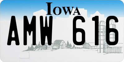 IA license plate AMW616