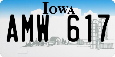 IA license plate AMW617