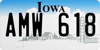 IA license plate AMW618