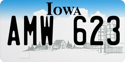 IA license plate AMW623