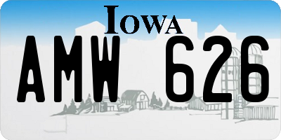 IA license plate AMW626