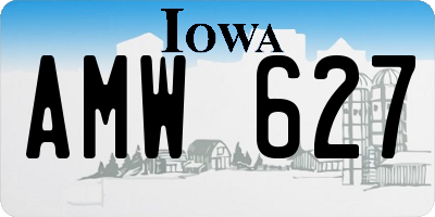 IA license plate AMW627