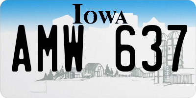 IA license plate AMW637