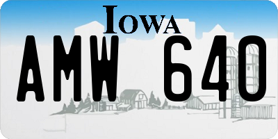 IA license plate AMW640