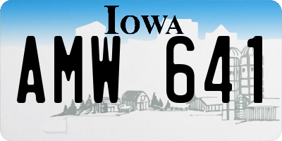 IA license plate AMW641