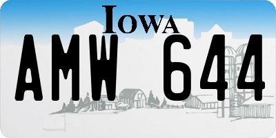 IA license plate AMW644
