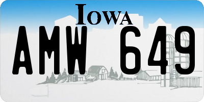 IA license plate AMW649