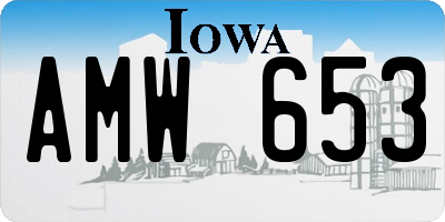 IA license plate AMW653