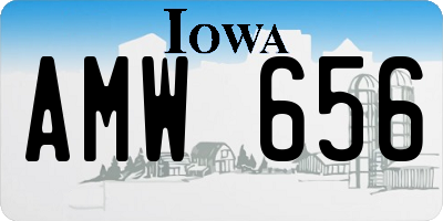 IA license plate AMW656