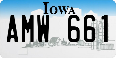 IA license plate AMW661