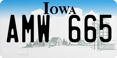 IA license plate AMW665