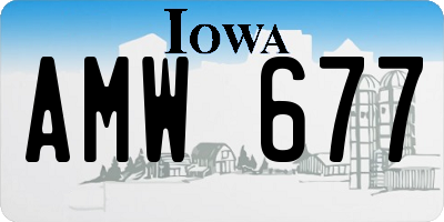 IA license plate AMW677