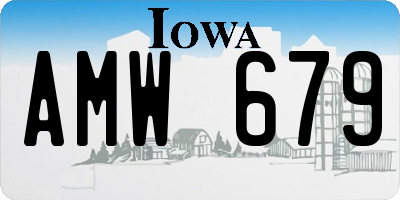 IA license plate AMW679