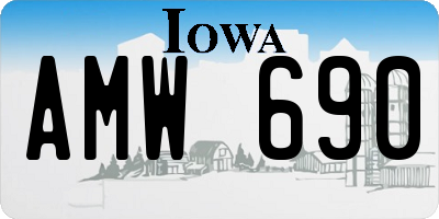 IA license plate AMW690