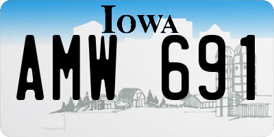IA license plate AMW691
