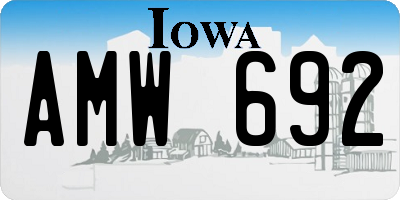 IA license plate AMW692